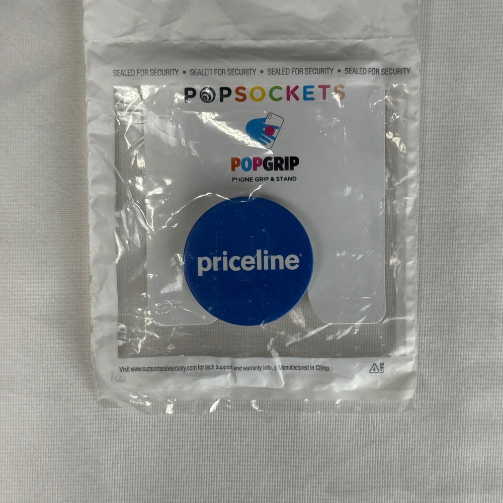 PopSockets PopGrip Blue Priceline Logo Phone Grip and Stand New Sealed